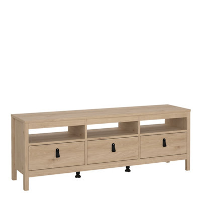 Furniture To Go Barcelona Tv-Unit 3 Drawers In Jackson Hickory Oak