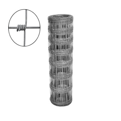Galvanised Field / Stock Fencing Roll 1.5M X 25M Heavy Duty Livestock & Farm Fence from B&Q