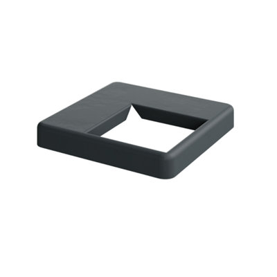 Durapost Corner Post Cover Plate Bolt Down Anthracite Grey Fence Base CapPack Of 2 from B&Q