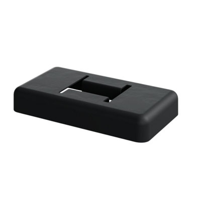 Durapost Bolt Down Cover Plate Black Fence Post Base CapPack Of 1