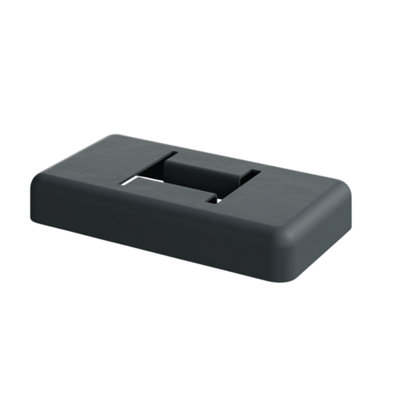 Durapost Bolt Down Cover Plate Anthracite Grey Fence Post Base CapPack Of 3 from B&Q