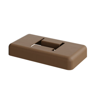 Durapost Bolt Down Cover Plate Sepia Brown Fence Post Base CapPack Of 1 from B&Q