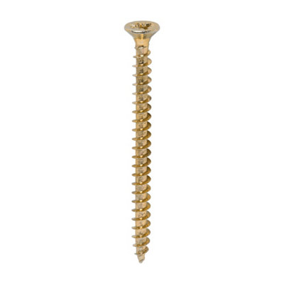 Timco Solo Yellow Woodscrew Pozi Countersunk Soloc4.5mm X 60mmPack Of 1000 from B&Q