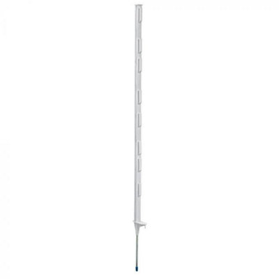 White Electric Fence Posts (25 Pcs) 120Cm (4Ft) Temporary Fencing For GardensHeavy-Duty Poly Spikes from B&Q