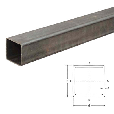 50mm X 50mm X 3mm Mild Steel Square Hollow Section1M Length from B&Q
