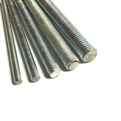 Fully Threaded Bar (Studding Rod) Zinc Plated Steel Grade 4.8 M10 X 1000mmPack Of 5 from B&Q