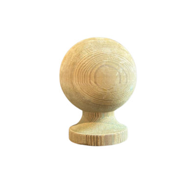 Treated Wooden Fence Post Caps50mm Ball TopGreen