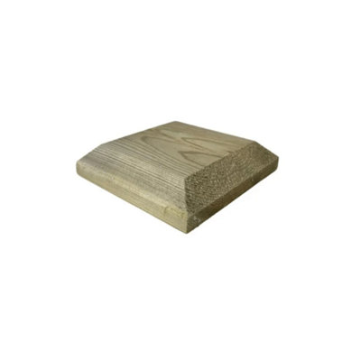 Wooden Treated Post CapGreenSquare 120 X 120mm Post Decking CapIndividual from B&Q