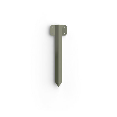 DuraPost Fencemate Sleeper Pin Straight Bracket 365X2mm Olive Ral 7002 from B&Q