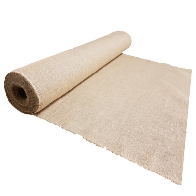 Luxury Fine Woven Hessian Jute 100Cm Wide Burlap Natural Craft Upholstery Sack Cloth3M In Length from B&Q