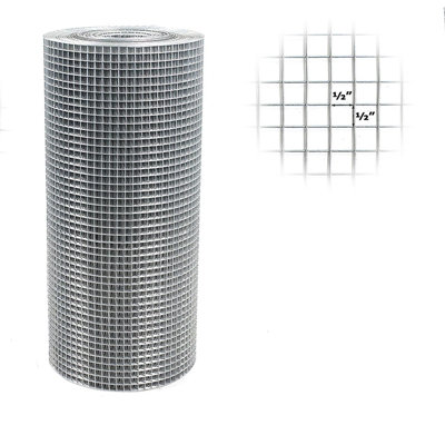 Welded Wire Mesh 1/2"x1/2" Galvanised Fence (1200mm X 15M) Rabbit Hutch Chicken Run Coop Pet Fencetexx from B&Q