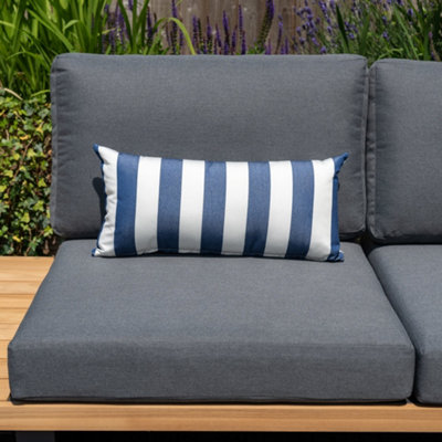 Agora Lines Marino Bolster Scatter Cushion60Cm X 30Cm from B&Q