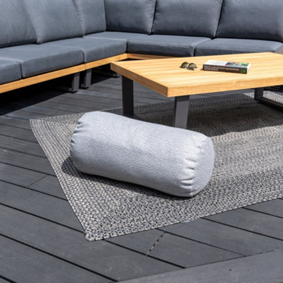 Agora Senda Ceniza Large Round Bolster Cushion60Cm X 30Cm from B&Q