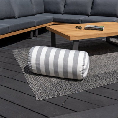 Agora Lines Piedra Large Round Bolster Cushion60Cm X 30Cm from B&Q