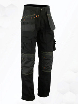B&Q -  Heavy Duty Cargo Holster Mens Work Trousers(W30L33)
