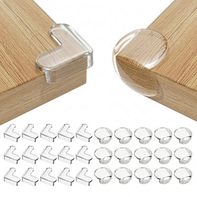 ToughHub Baby Corner Protectors Pack Of 30 L Shape And Round Clear Corner Guards from B&Q