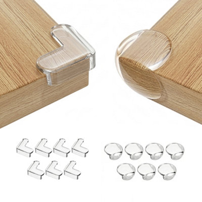 ToughHub Baby Corner Protectors Pack Of 14 L Shape And Round Clear Corner Guards from B&Q
