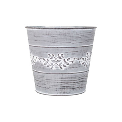 Leafy Vine Tin Pail Planter18Cm from B&Q