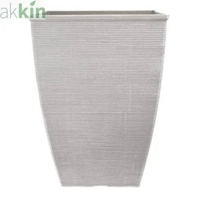 Helix Decorative Tall Square Planter 14" Powdered Beige Grey from B&Q