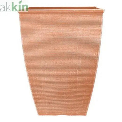 Helix Decorative Tall Square Planter 14"- Powdered Clay from B&Q
