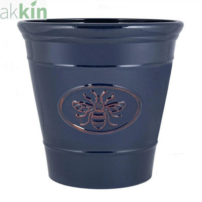 B&Q Bee Planter Round 30Cm - Dark/Blue