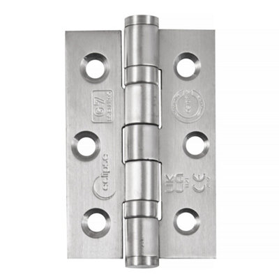 Frisco Eclipse Eclipse 3 Inch (76mm) Ball Bearing Hinge Grade 7 Square EndsSatin Stainless Steel (Sold In Pairs)