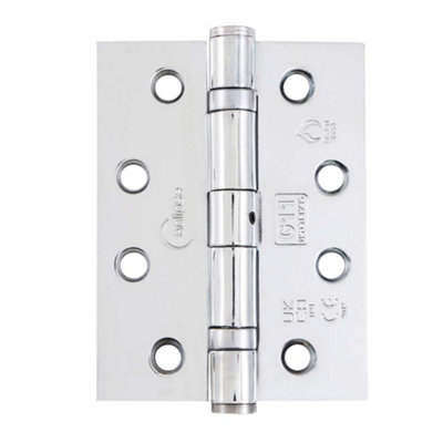 Frisco Eclipse Eclipse 4 Inch (102mm) Ball Bearing Hinge Grade 11 Square EndsPolished Chrome (Sold In Pairs) from B&Q