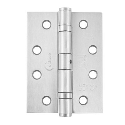Frisco Eclipse Eclipse 4 Inch (102mm) Ball Bearing Hinge Grade 11 Square EndsSatin Chrome (Sold In Pairs) from B&Q