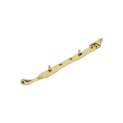 Dart Bulb End Brass Window Stay 10" (250mm)Polished Brass from B&Q