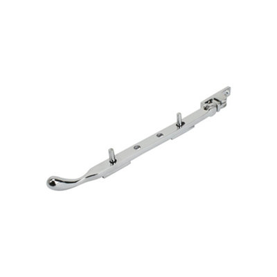 Dart Bulb End Brass Window Stay 10" (250mm)Polished Chrome from B&Q