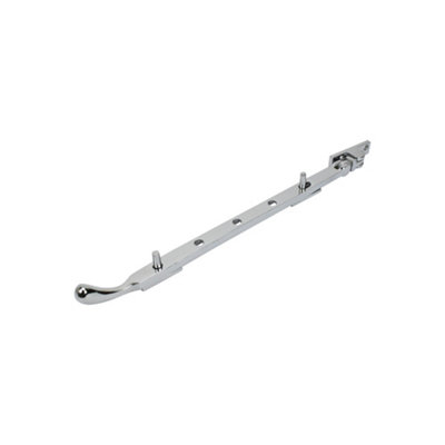 Dart Bulb End Brass Window Stay 12" (300mm)Polished Chrome from B&Q