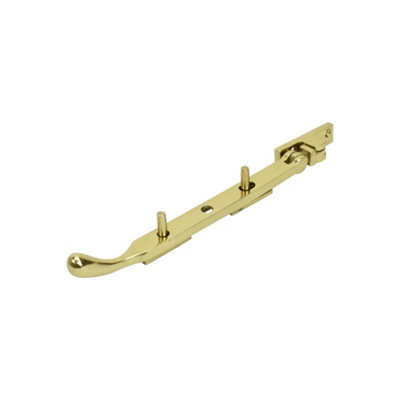 Dart Bulb End Brass Window Stay 8" (200mm)Polished Brass from B&Q