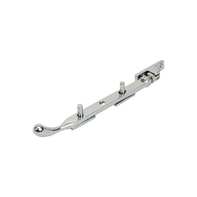 Dart Bulb End Brass Window Stay 8" (200mm)Polished Chrome from B&Q