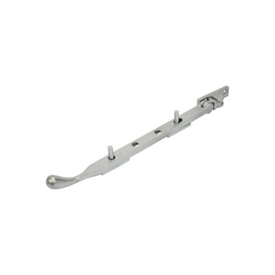 Dart Bulb End Brass Window Stay 8" (200mm)Satin Chrome from B&Q