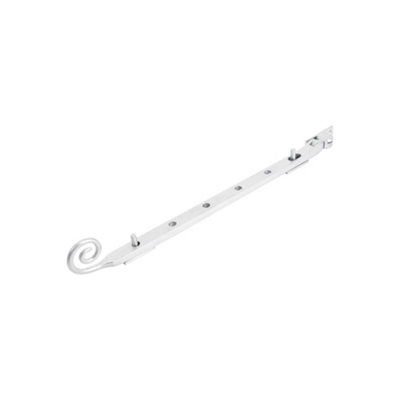 Dart Monkey Tail Brass Window Stay 12" (300mm)Satin Chrome from B&Q