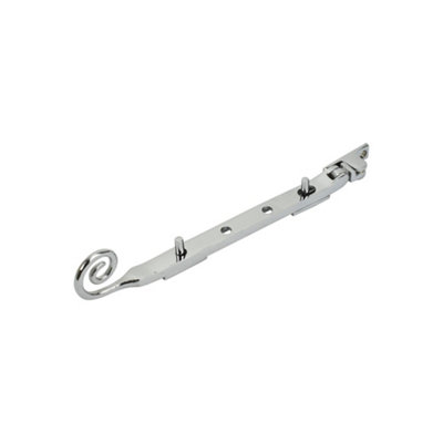 Dart Monkey Tail Brass Window Stay 8" (200mm)Polished Chrome from B&Q