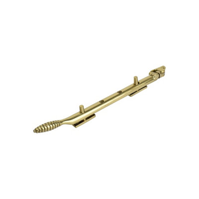 Dart Reeded Brass Window Stay 10" (250mm)Polished Brass from B&Q