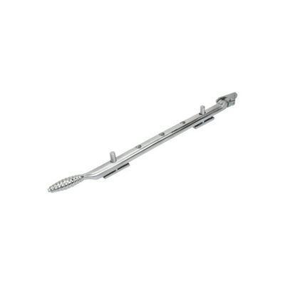 Dart Reeded Brass Window Stay 12" (300mm)Satin Chrome from B&Q