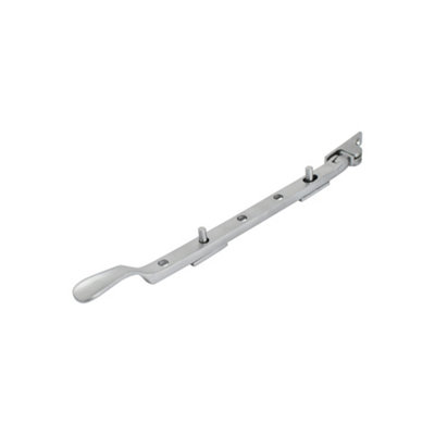 Dart Light Victorian Spoon Brass Window Stay 10" (250mm)Satin Chrome from B&Q
