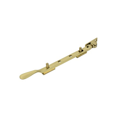 Dart Light Victorian Spoon Brass Window Stay 8" (200mm)Polished Brass from B&Q
