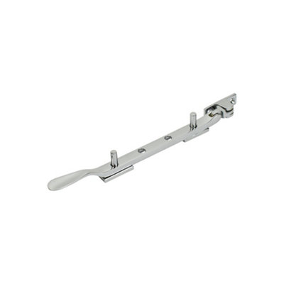 Dart Light Victorian Spoon Brass Window Stay 8" (200mm)Polished Chrome from B&Q