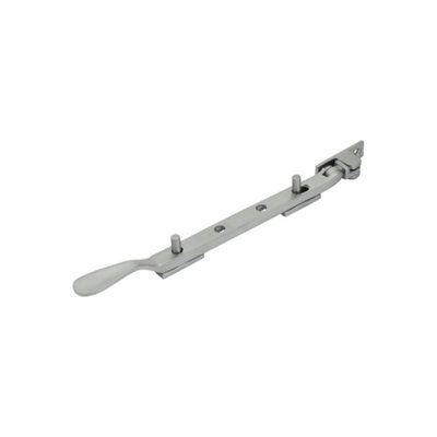 Dart Light Victorian Spoon Brass Window Stay 8" (200mm)Satin Chrome from B&Q