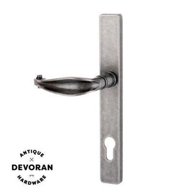 Devoran Curved Door HandlePewter(Sold In Pairs) from B&Q