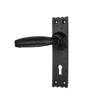 Devoran Slimline 5 Lever Black Door Handle(Sold In Pairs) from B&Q