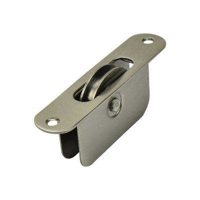 Sash Heritage 1 3/4 Inch Ball Bearing Brass Wheel Pulley With Radius FaceplateAntique Nickel from B&Q