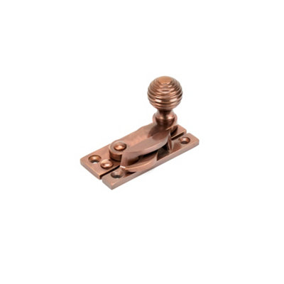 Sash Heritage Claw Fastener With Reeded Knob (Non-Locking)Bronze