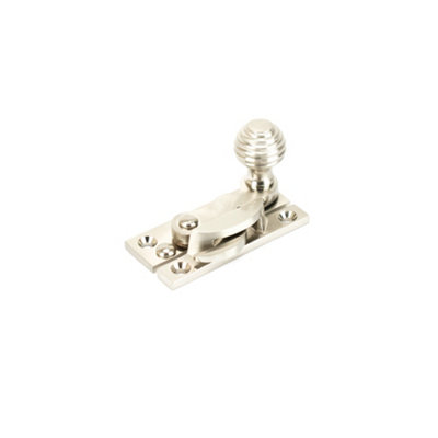 Sash Heritage Claw Fastener With Reeded Knob (Non-Locking)Satin Nickel