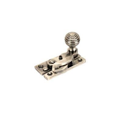 Sash Heritage Claw Fastener With Reeded Knob (Locking)Antique Nickel