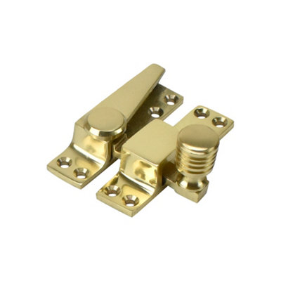 Sash Heritage Straight Arm Fastener With Beehive KnobPolished Brass from B&Q