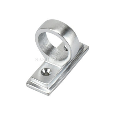 Sash Heritage Sash Eye With Border (Square End)Satin Chrome from B&Q